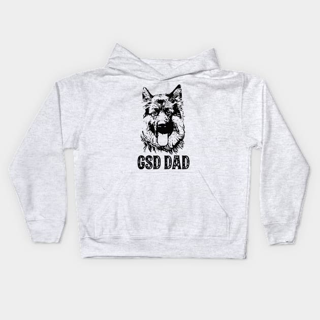 GSD Dad German Shepherd Dog Kids Hoodie by DoggyStyles